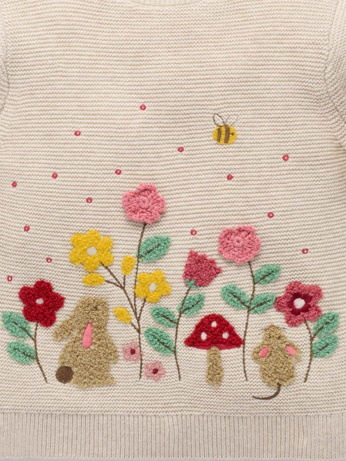 Purebaby Natural Woodland Floral Knit Jumper - image 6