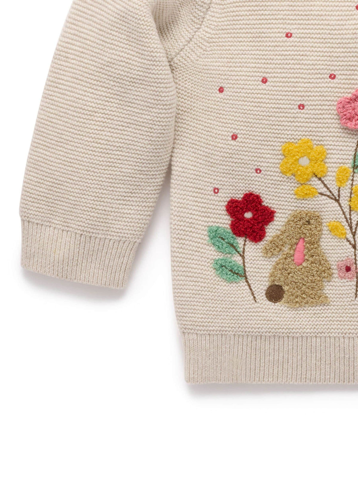 Purebaby Natural Woodland Floral Knit Jumper - image 7