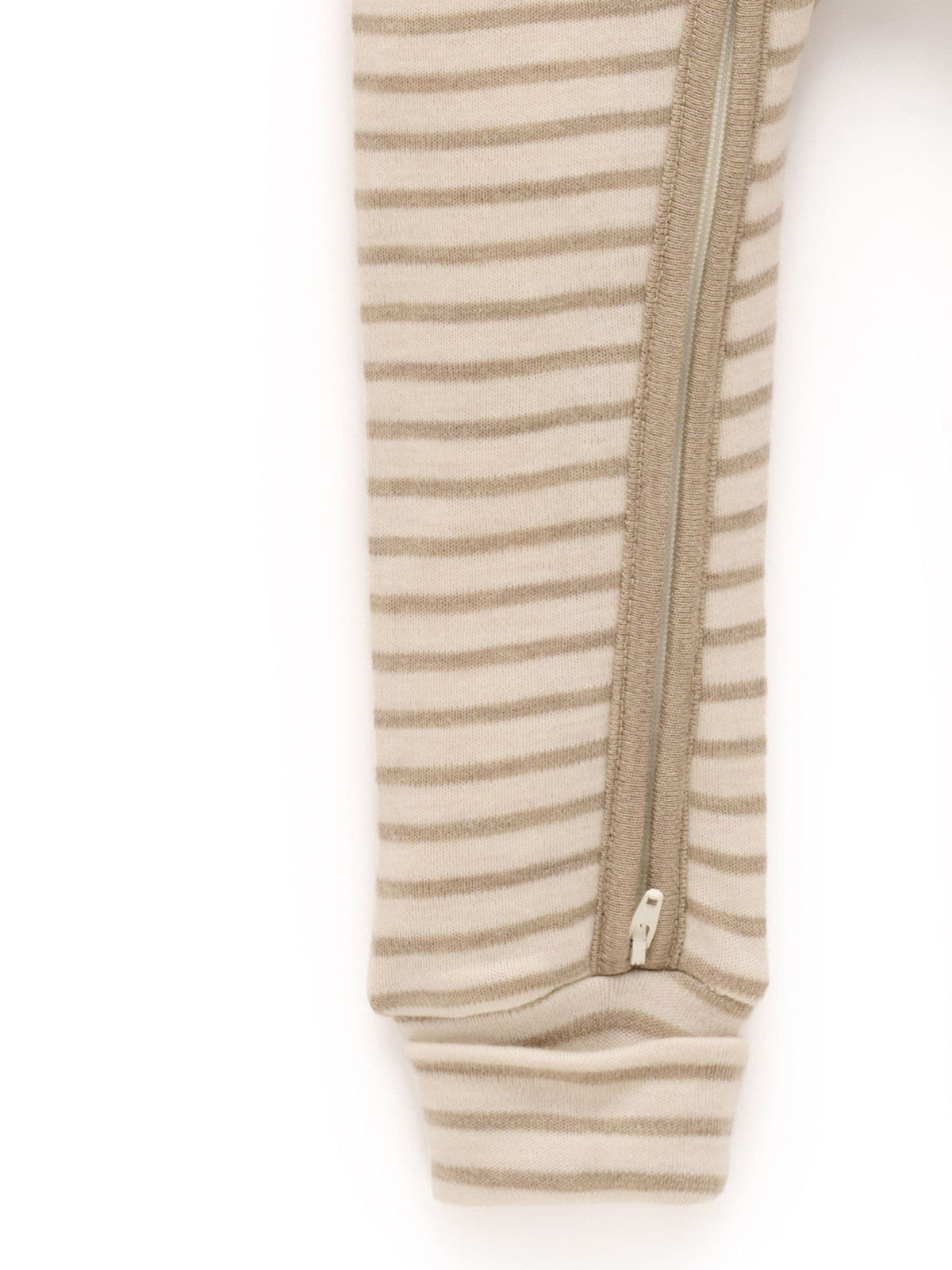 Purebaby Natural Merino Striped Knit Footless Zip Sleepsuit - image 6