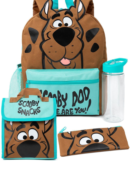Vanilla Underground Brown Scooby Doo Unisex Kids 4 Piece Backpack Set image 1