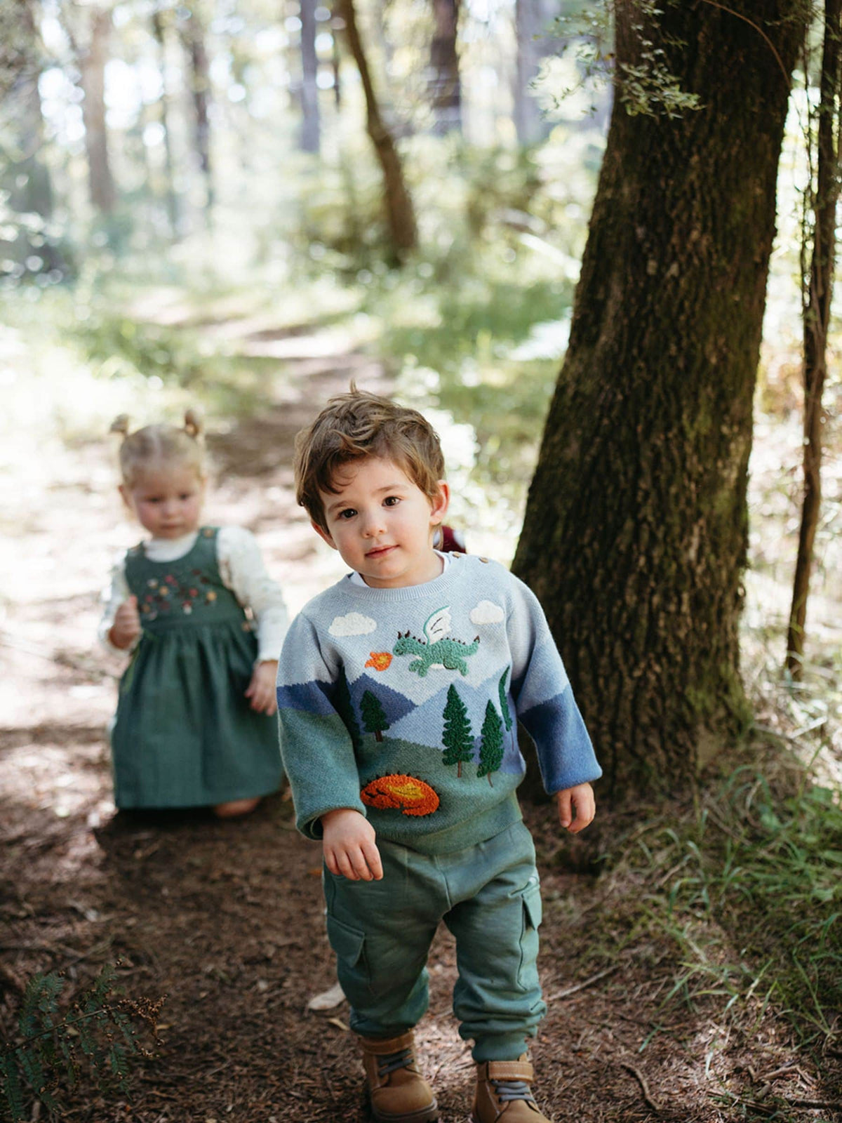 Purebaby Green Dragon Mountain Knit Jumper - image 2