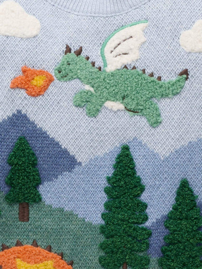 Purebaby Green Dragon Mountain Knit Jumper - image 6