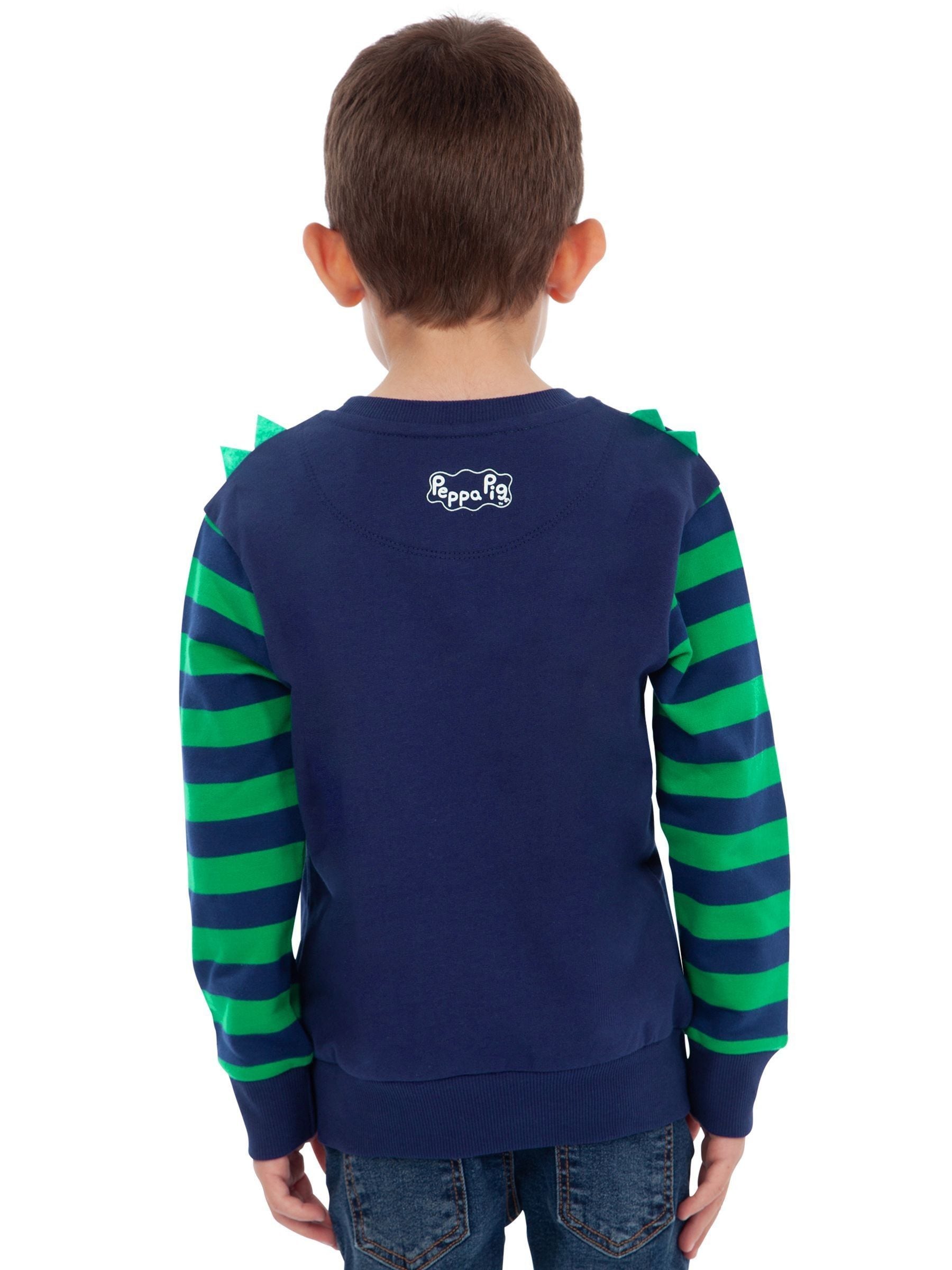 Dsiney Kidz - Character Blue George Pig Dinosaur Stripe 100% Cotton Sweatshirt image 3