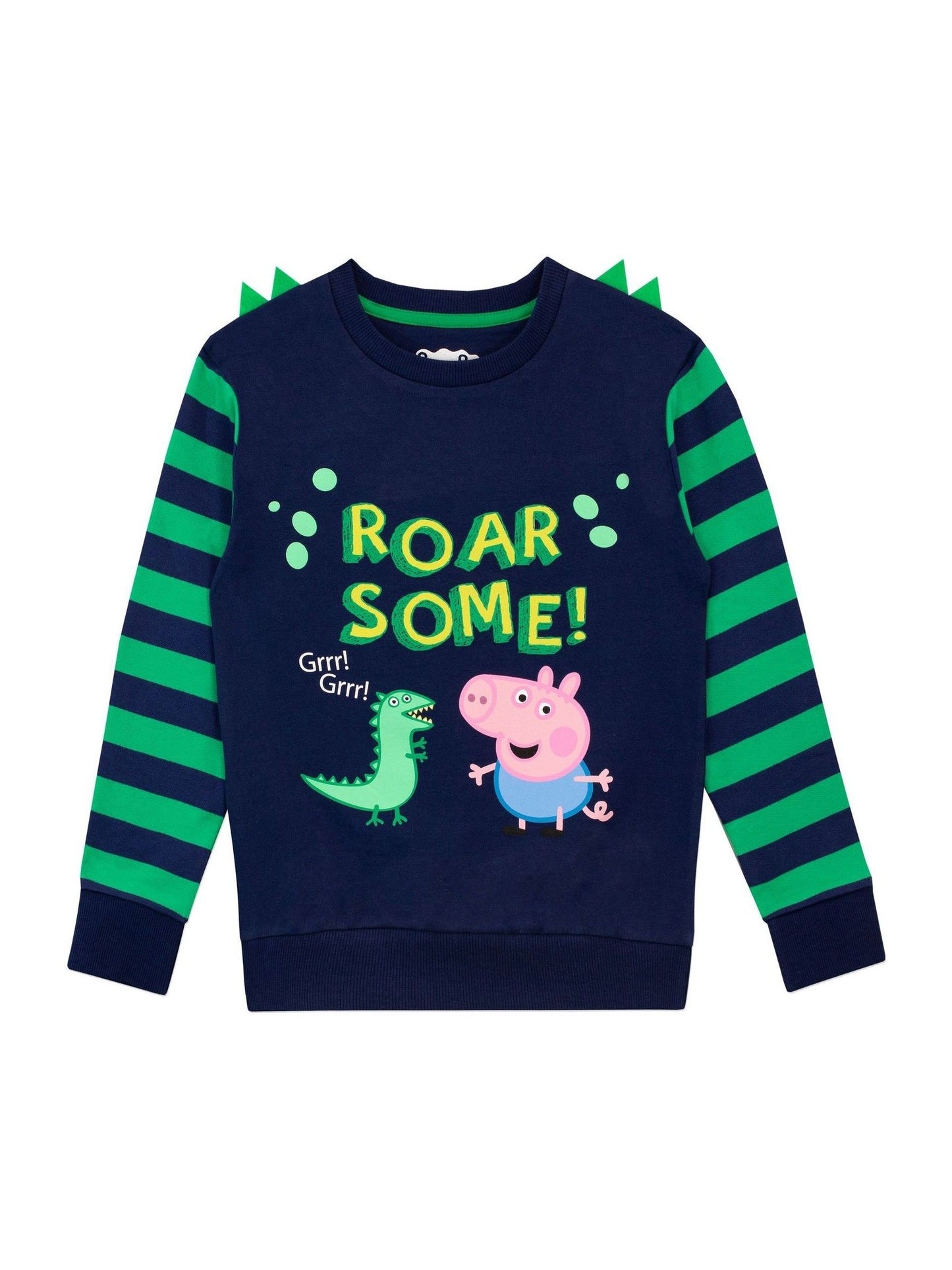 Dsiney Kidz - Character Blue George Pig Dinosaur Stripe 100% Cotton Sweatshirt image 5
