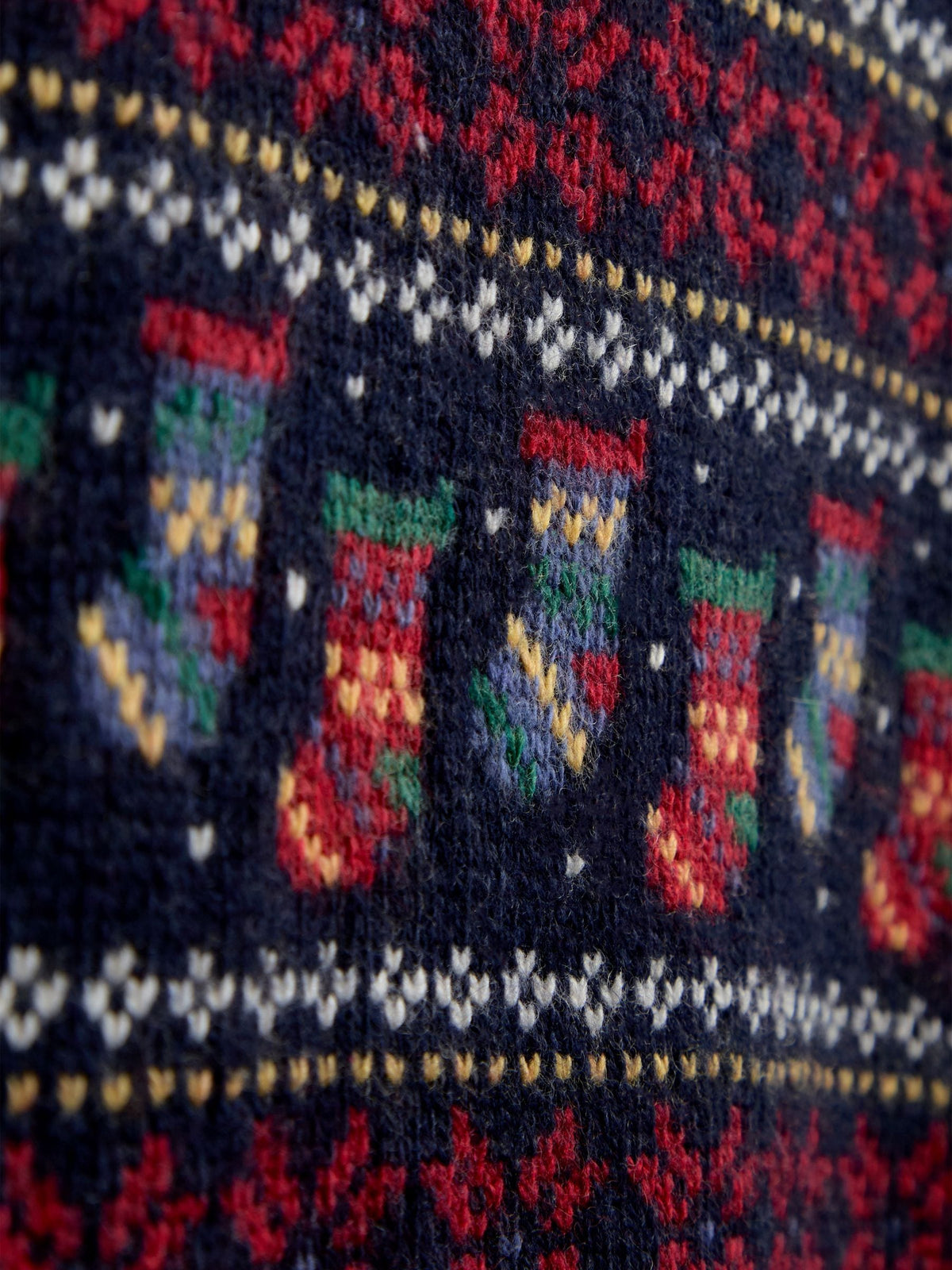 JoJo Maman Bébé Navy Blue Christmas Character Fairisle Tank Top - image 3