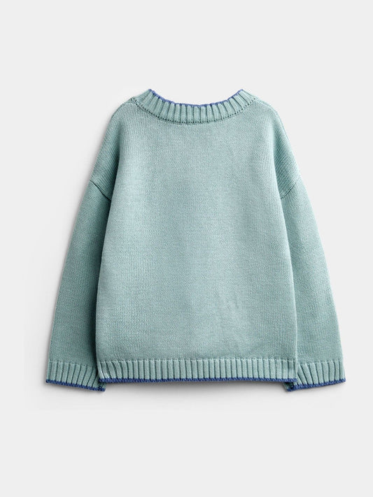Dsiney Kidz - JoJo Maman Bébé Light Blue Yeti Embroidered Jumper image 2