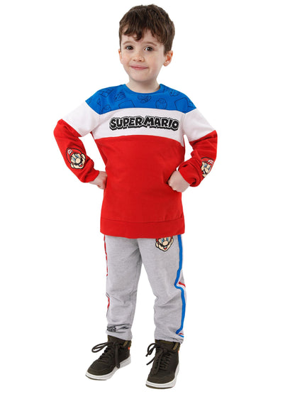 Dsiney Kidz - Character Orange/Grey 100% Cotton Super Mario Joggers Set image 1