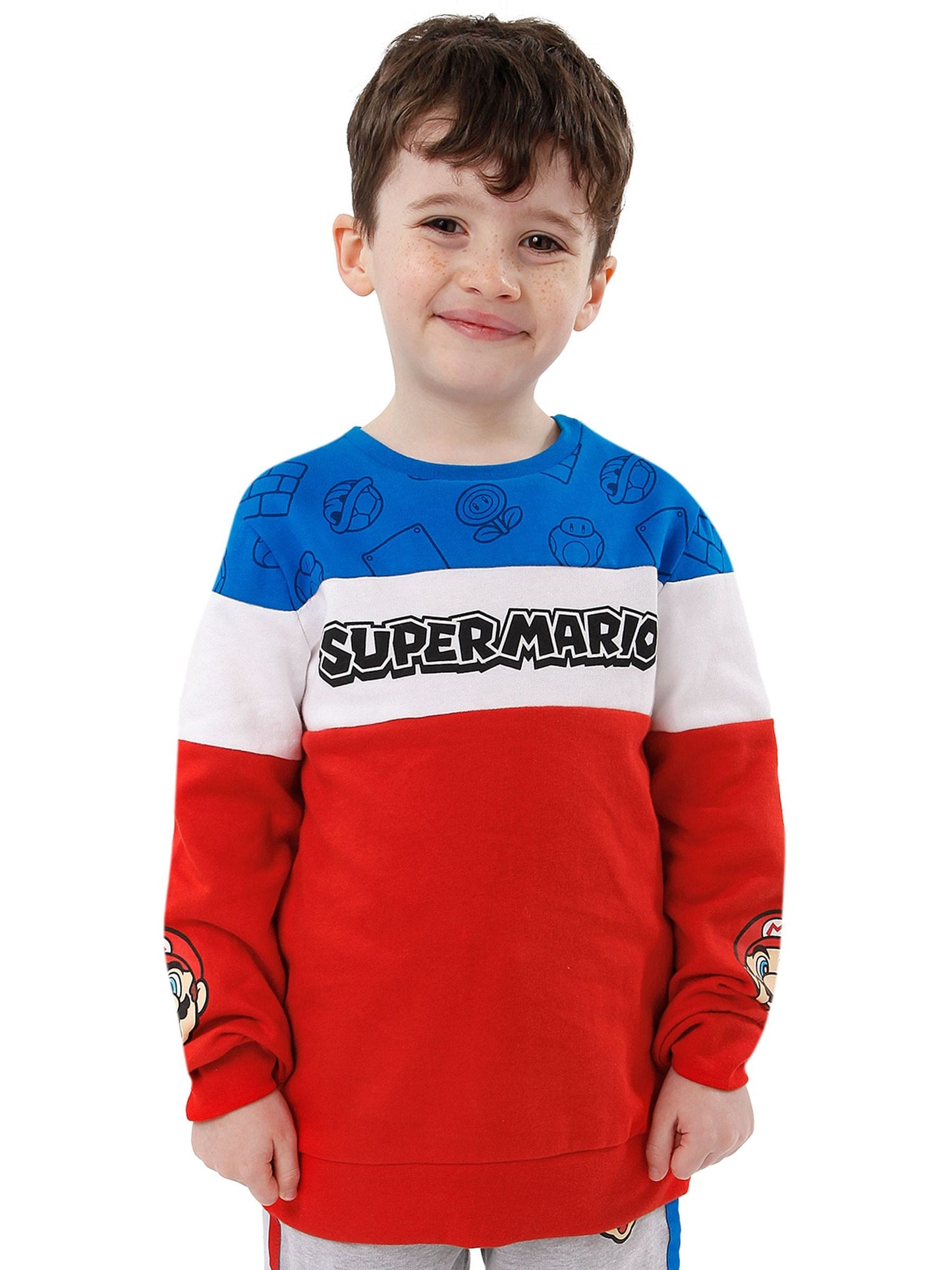 Dsiney Kidz - Character Orange/Grey 100% Cotton Super Mario Joggers Set image 2