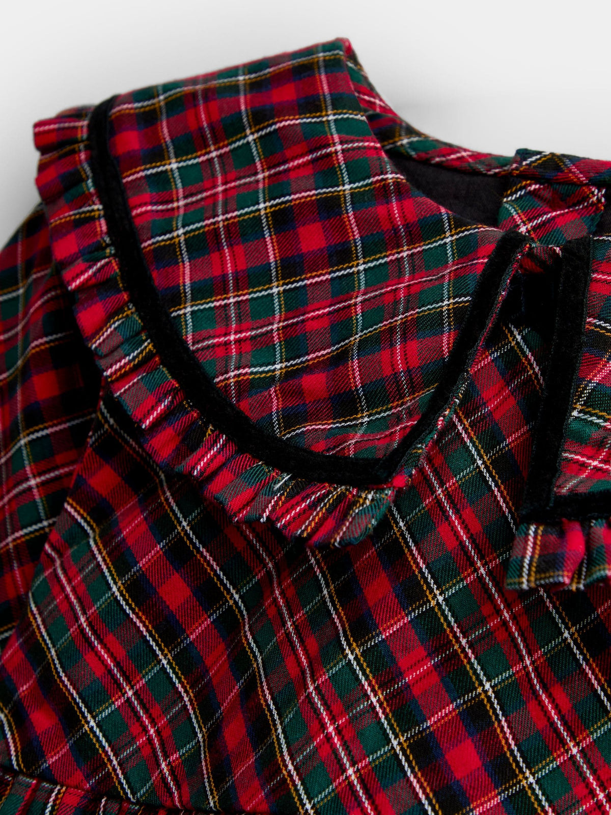 JoJo Maman Bébé Red Tartan Check Frill Collar Dress - image 6