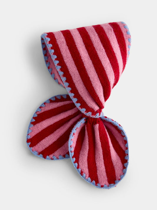 Jojo Maman Bébé Pink Stripe Pull Through Scarf - image 1