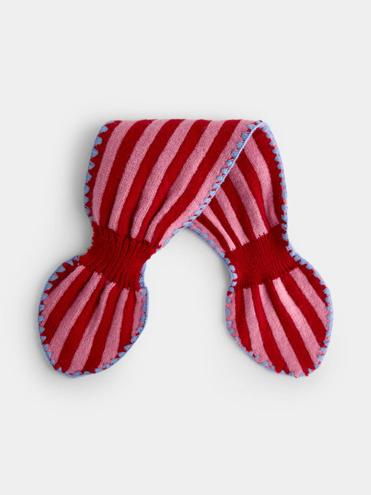 Jojo Maman Bébé Pink Stripe Pull Through Scarf - image 2