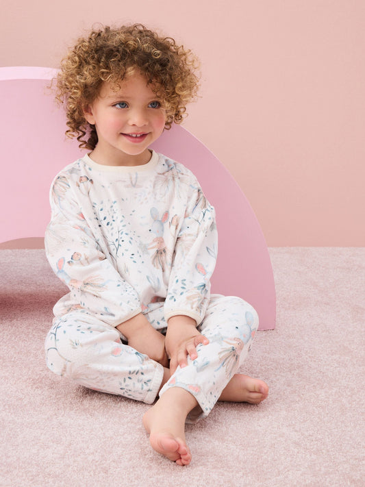 Cream Mouse Cosy Fleece Pyjamas (9mths-10yrs)