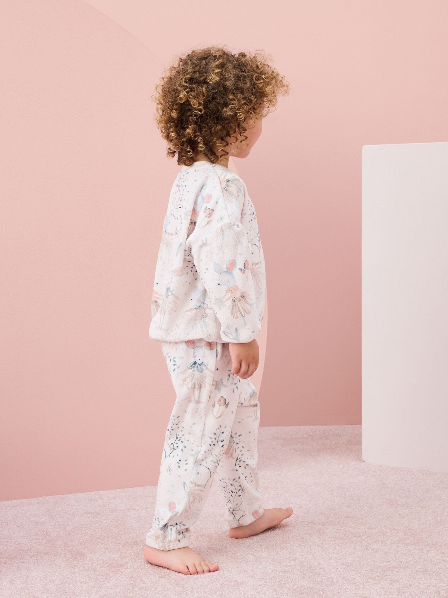 Cream Mouse Cosy Fleece Pyjamas (9mths-10yrs)