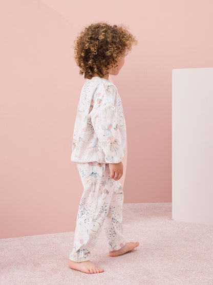 Cream Mouse Cosy Fleece Pyjamas (9mths-10yrs)