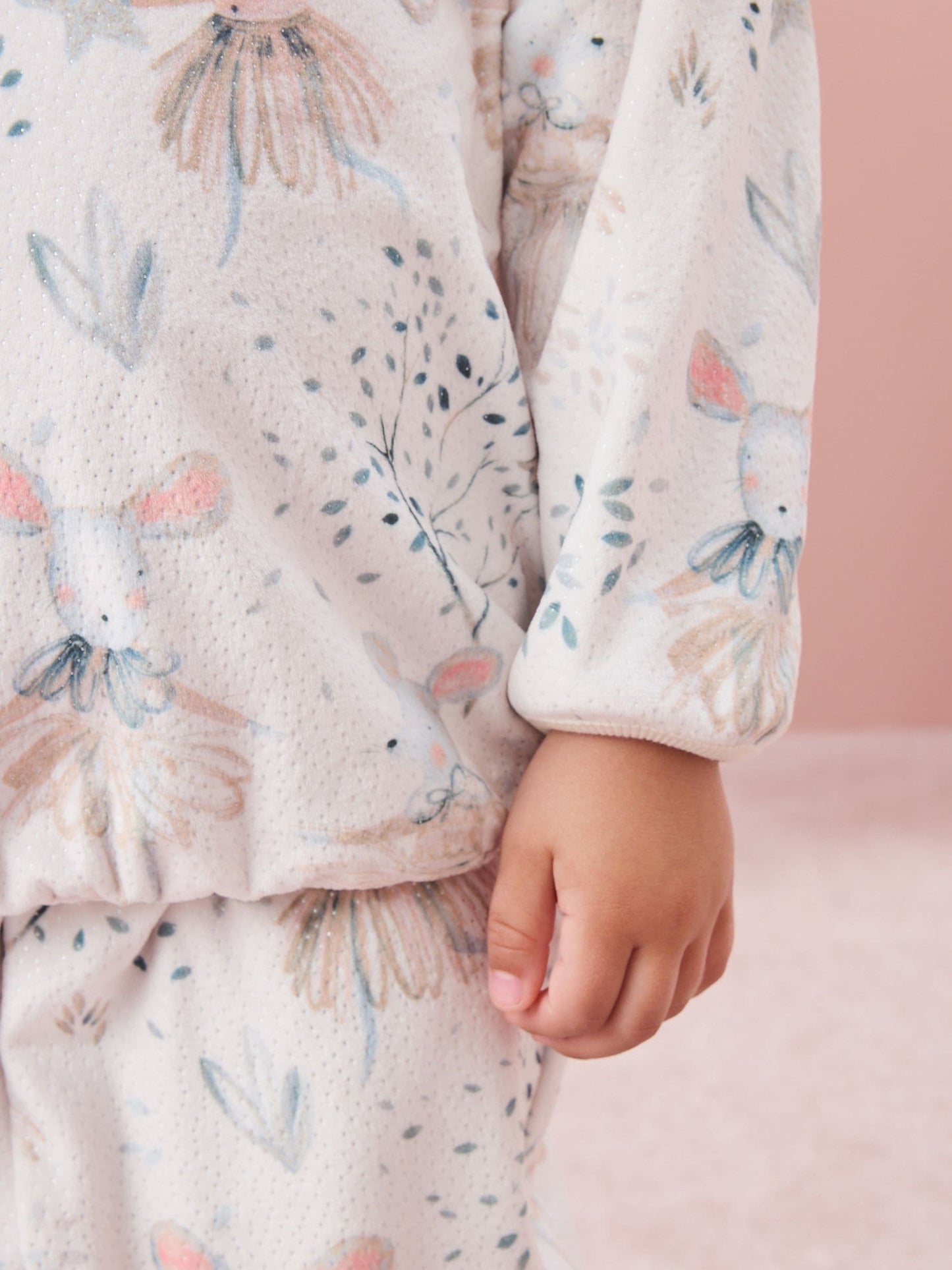 Cream Mouse Cosy Fleece Pyjamas (9mths-10yrs)