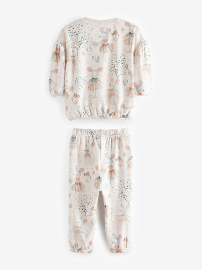 Cream Mouse Cosy Fleece Pyjamas (9mths-10yrs)
