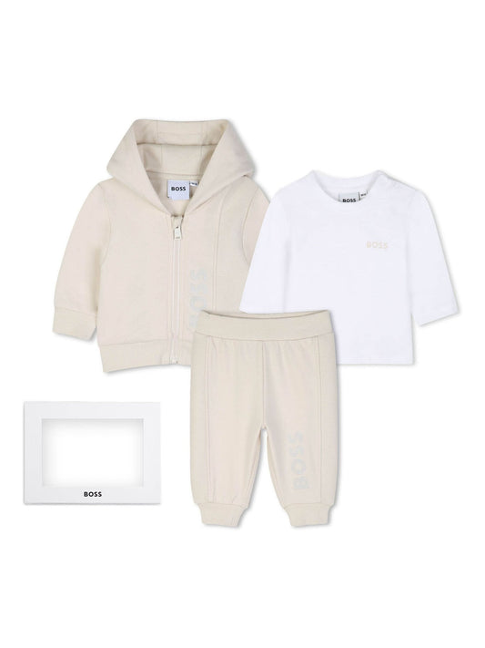 Dsiney Kidz - BOSS Cream Hoodies, Joggers, and T-Shirt Set image 1
