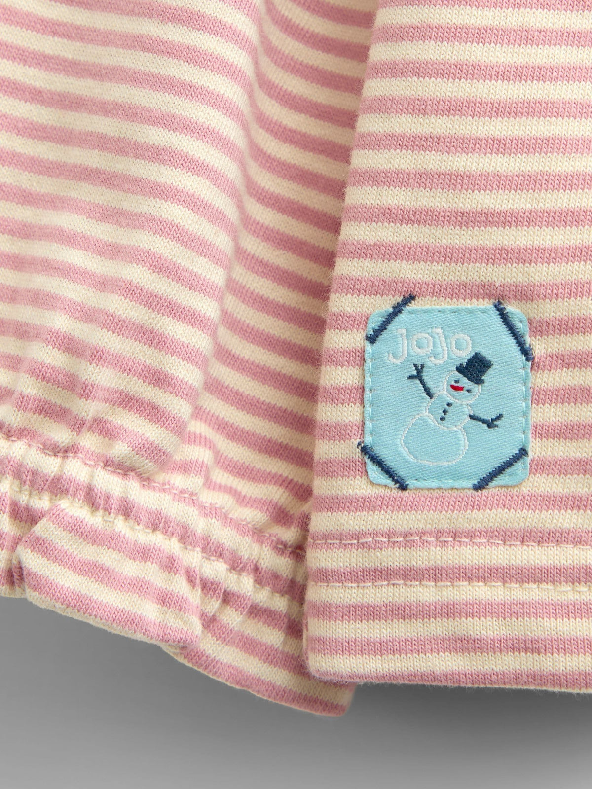 JoJo Maman Bébé Lilac Purple Stripe Snow Angels Appliqué Top - image 3