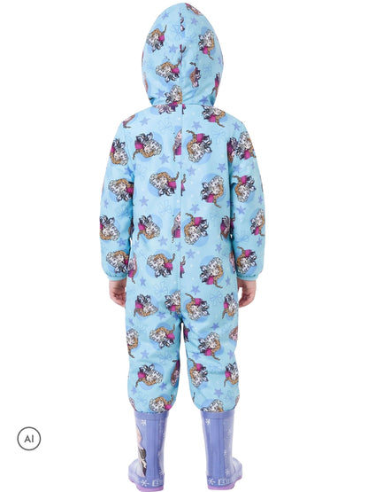 Character Blue Disney Frozen Anna & Elsa Puddlesuit - image 5