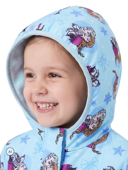 Character Blue Disney Frozen Anna & Elsa Puddlesuit - image 6