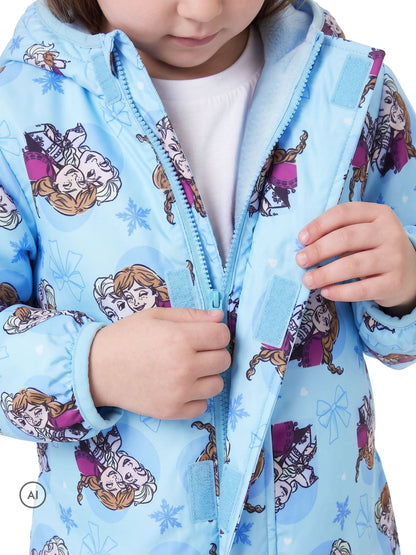 Character Blue Disney Frozen Anna & Elsa Puddlesuit - image 7