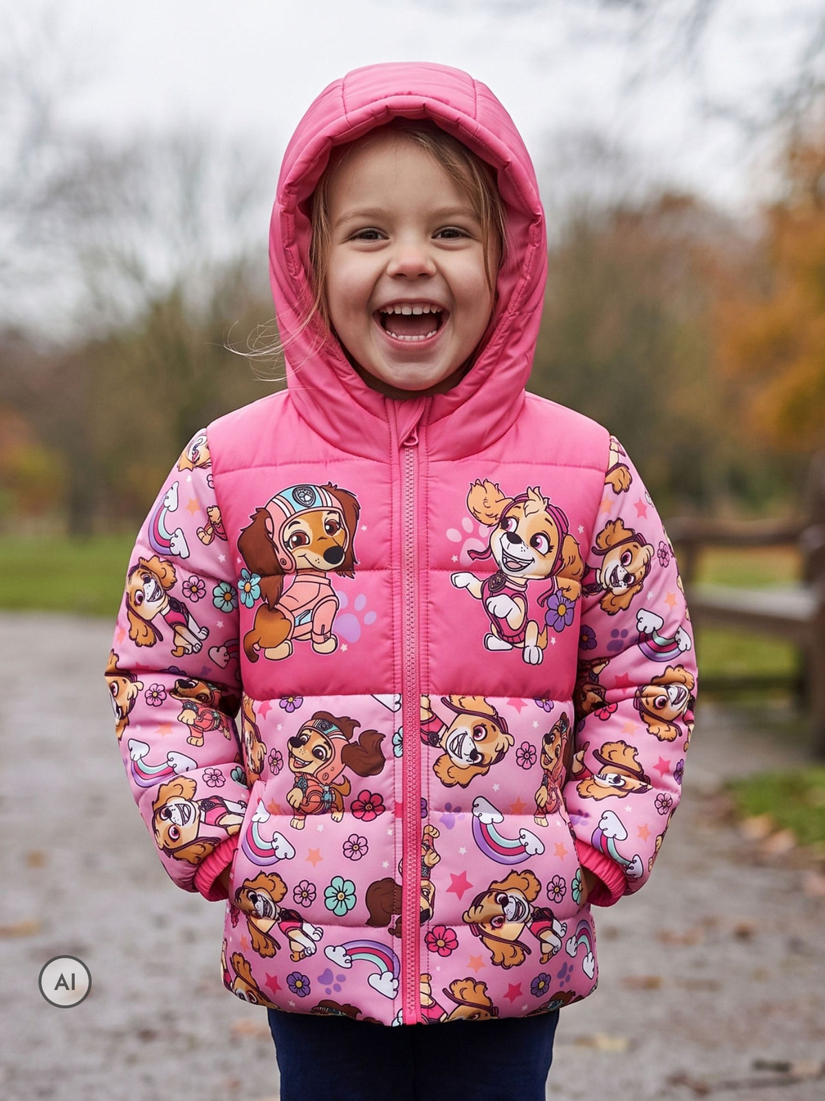 Character Pink PAW Patrol Puffer Skye & Liberty Jacket - image 2