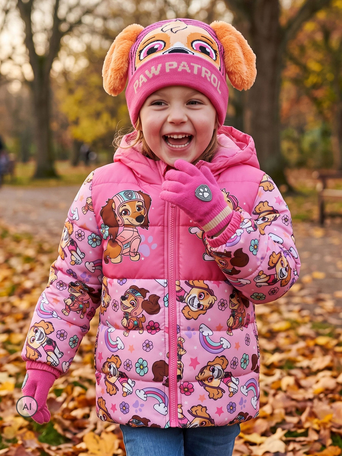 Character Pink PAW Patrol Puffer Skye & Liberty Jacket - image 3