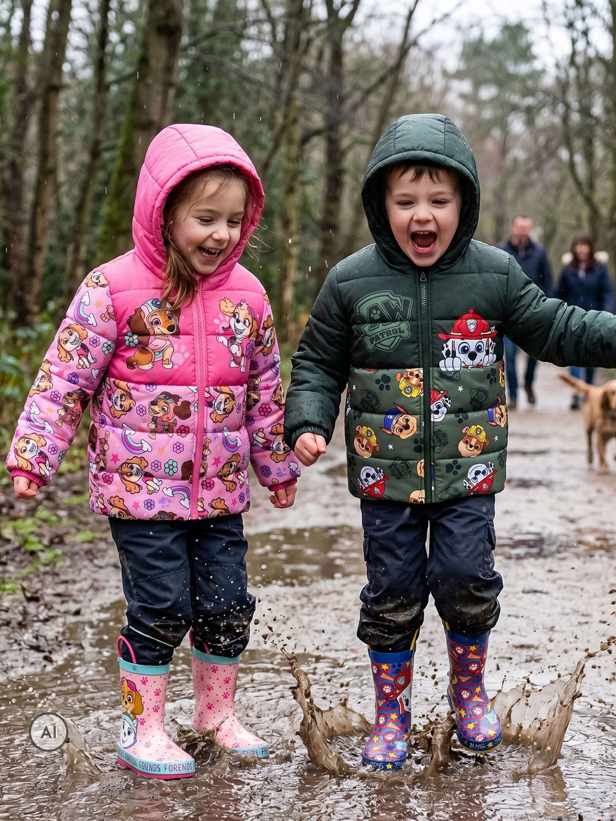Character Pink PAW Patrol Puffer Skye & Liberty Jacket - image 5