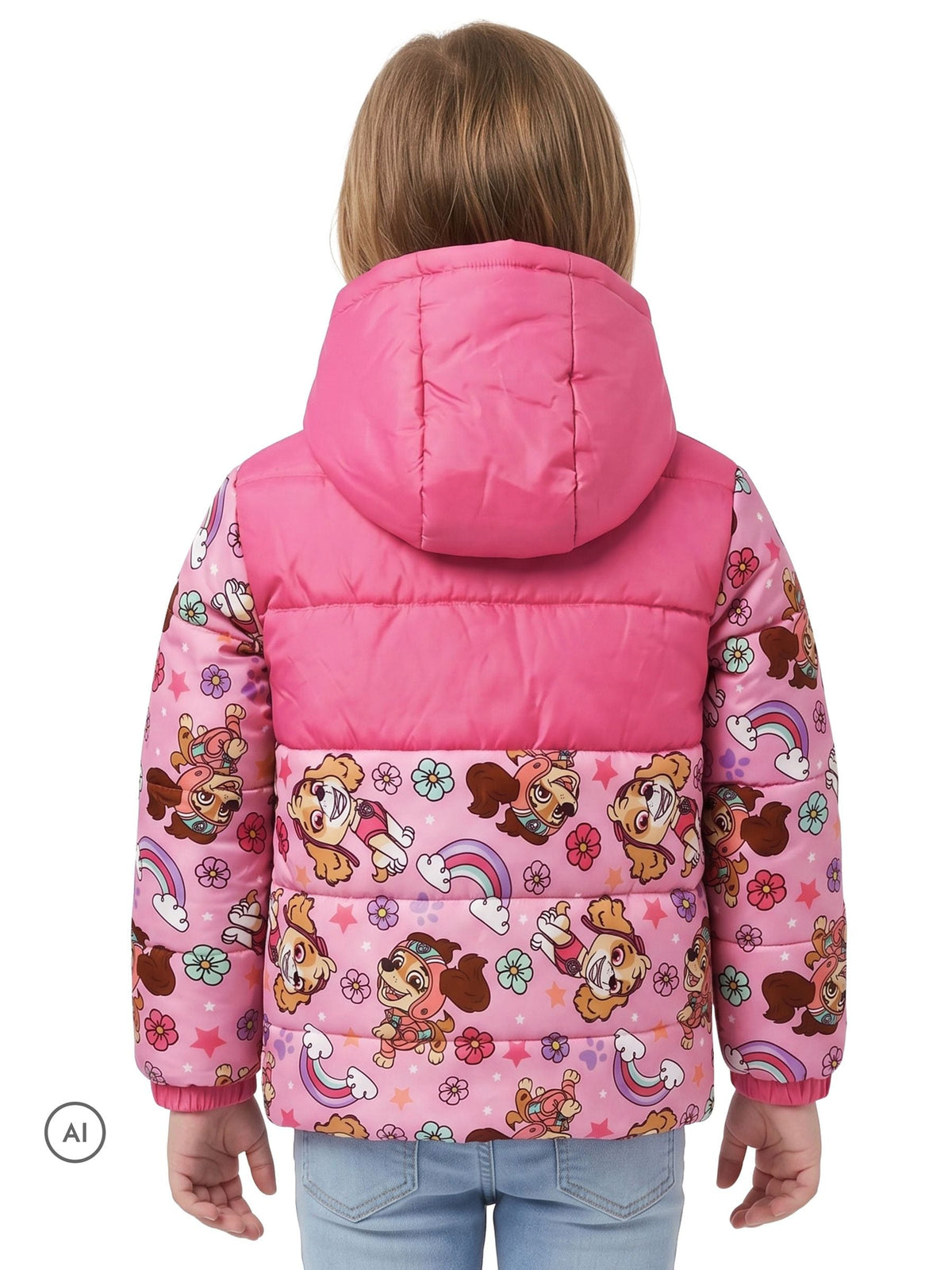Character Pink PAW Patrol Puffer Skye & Liberty Jacket - image 7