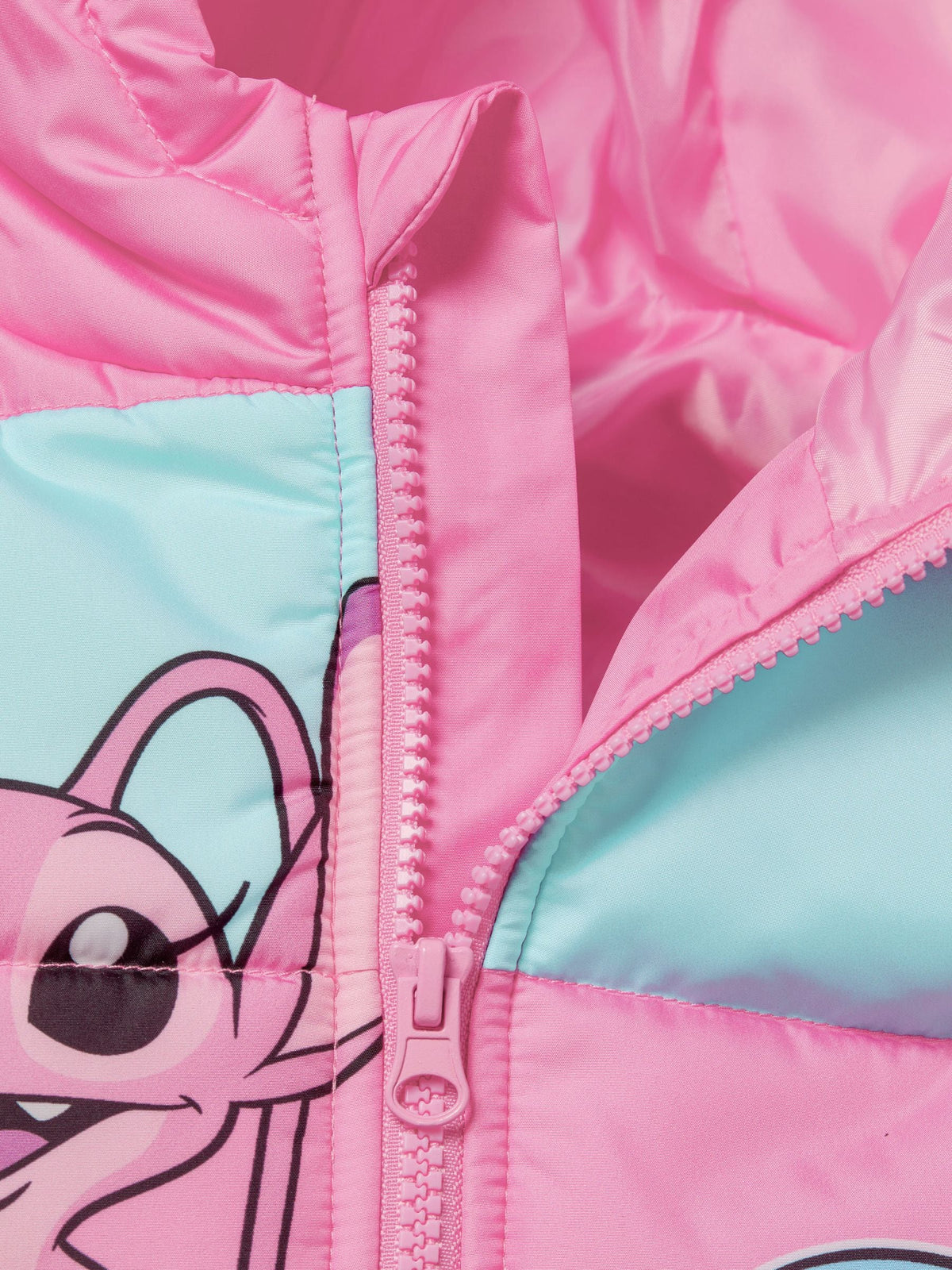 Character Pink Disney Lilo & Stitch Puffer Stitch And Angel Jacket - image 10