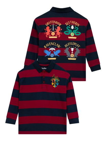 Character Red Harry Potter Hogwarts Rugby Shirt - image 1