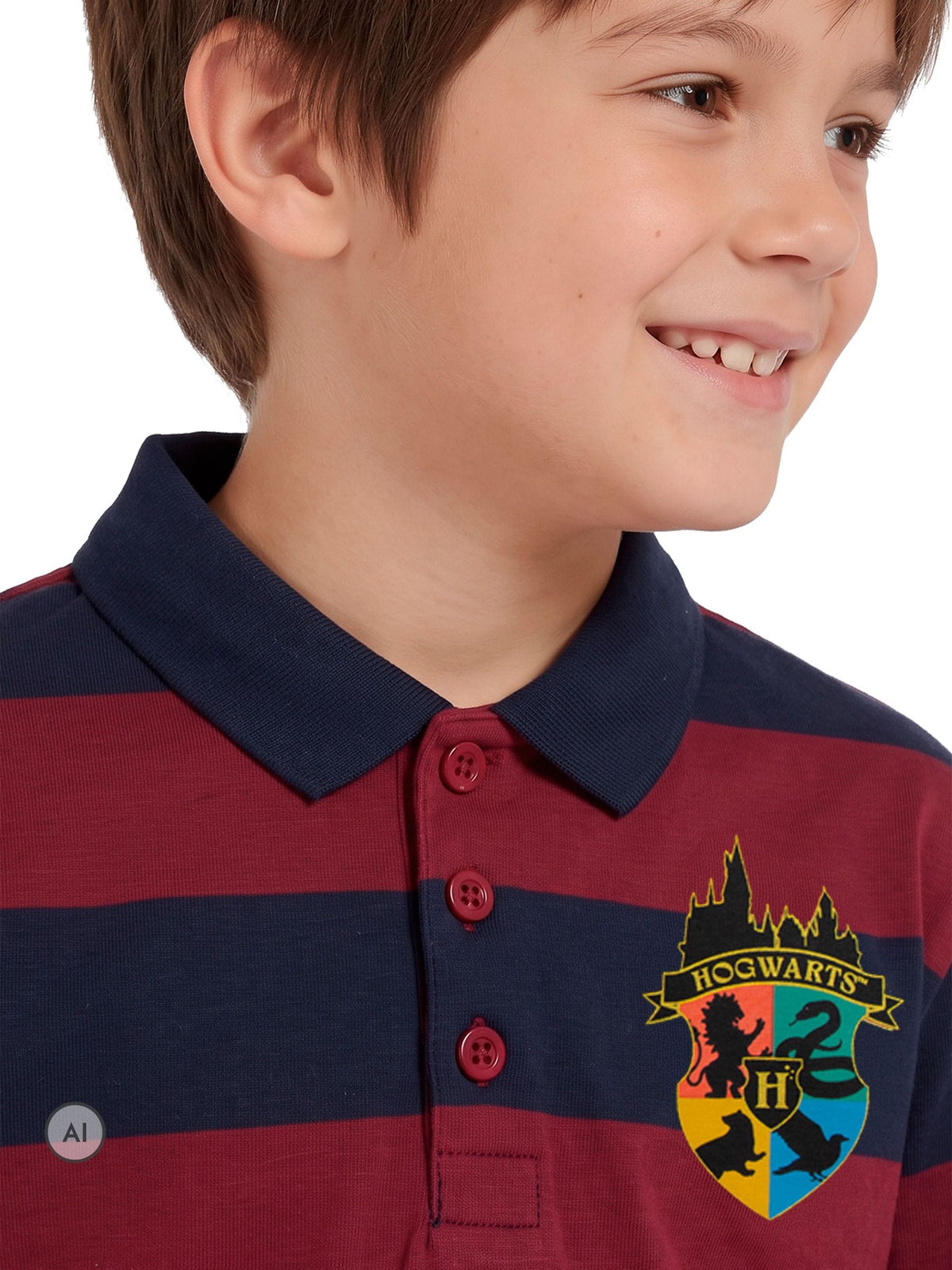 Character Red Harry Potter Hogwarts Rugby Shirt - image 4