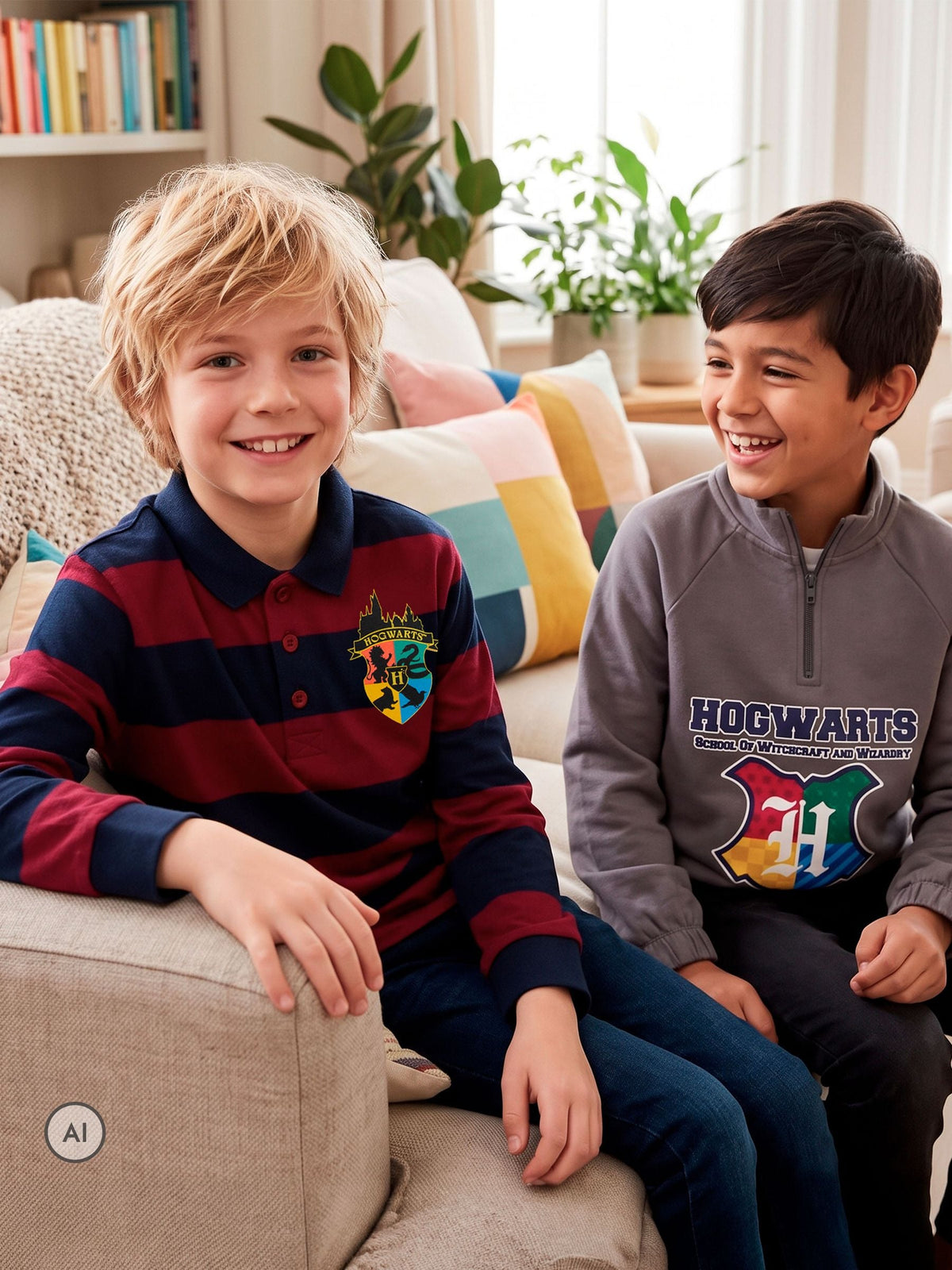 Character Red Harry Potter Hogwarts Rugby Shirt - image 6