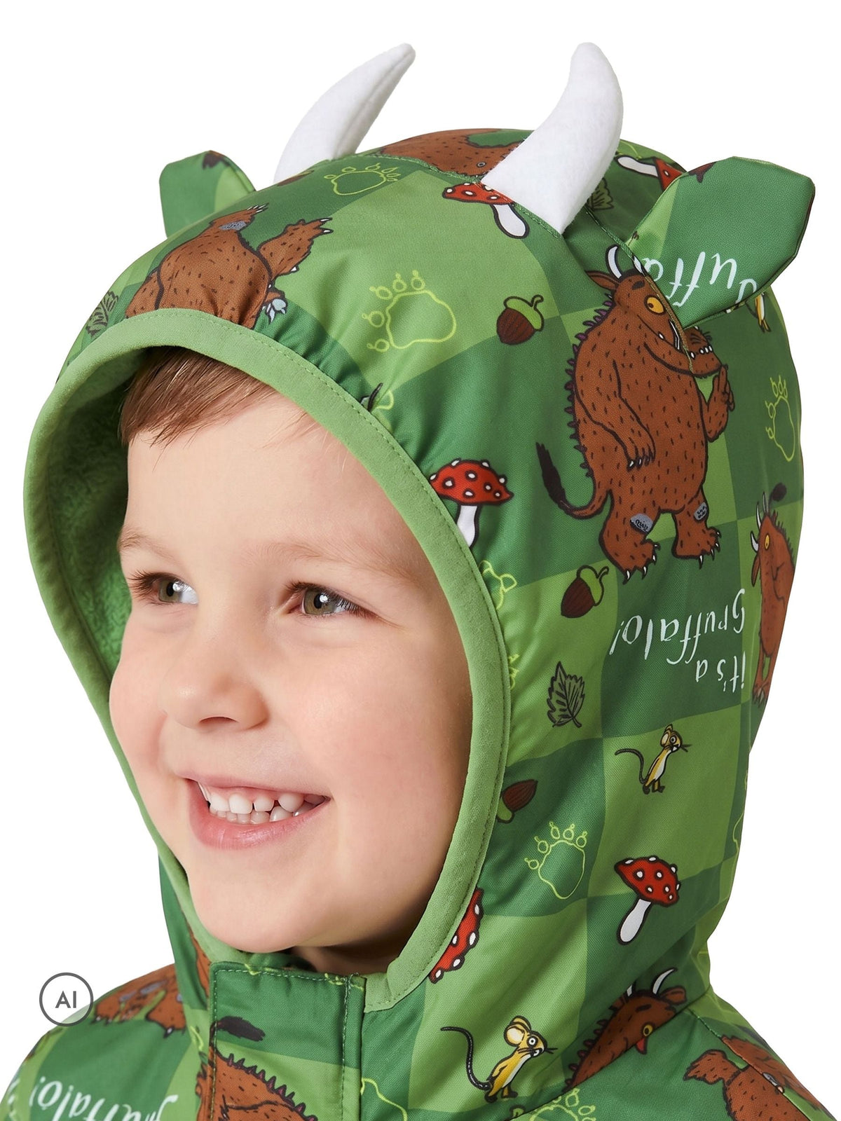 Character Green The Gruffalo 3D Ears & Horns Puddlesuit - image 6