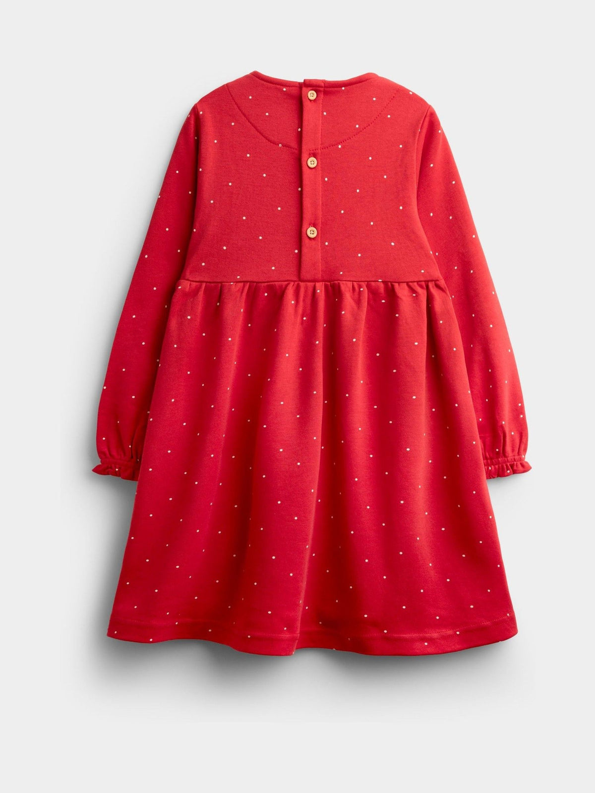 JoJo Maman Bébé Red Reindeer Appliqué Hem Jersey Dress - image 2