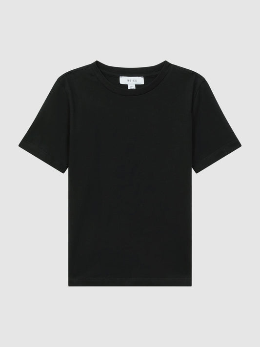 Reiss Black Bless 3-9 yrs Cotton Crew-Neck T-Shirt image 2