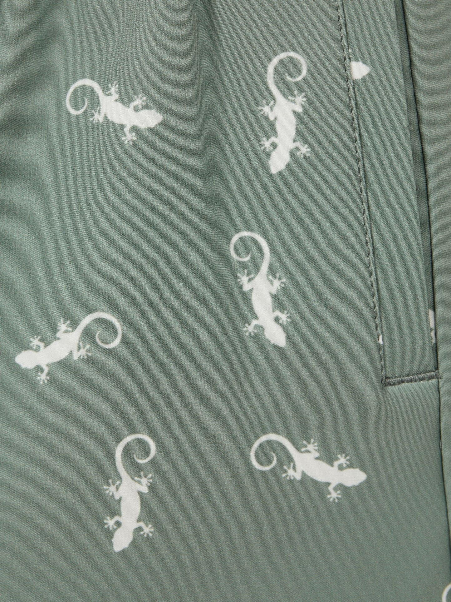 Dsiney Kidz - Reiss Sage/White Cammy Junior Reptile Print Drawstring Swim Shorts image 4