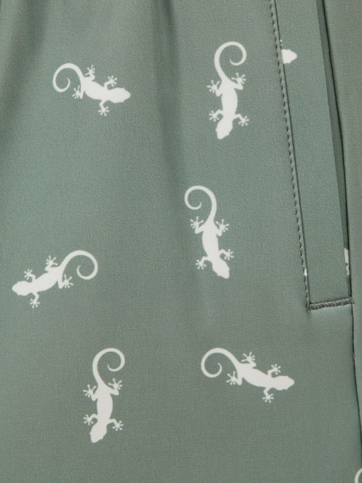 Dsiney Kidz - Reiss Sage/White Cammy Junior Reptile Print Drawstring Swim Shorts image 4