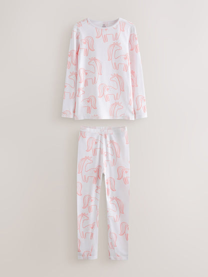 Pink Unicorn Print Kind to Skin Pyjamas 2 Pack (9mths-12yrs) image 5