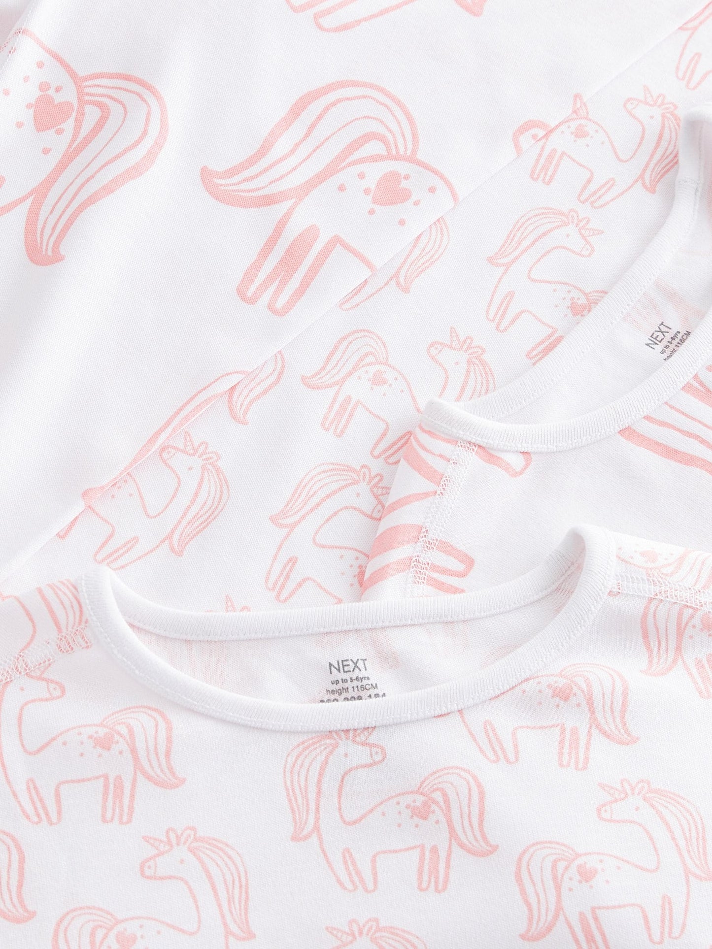 Pink Unicorn Print Kind to Skin Pyjamas 2 Pack (9mths-12yrs) image 6