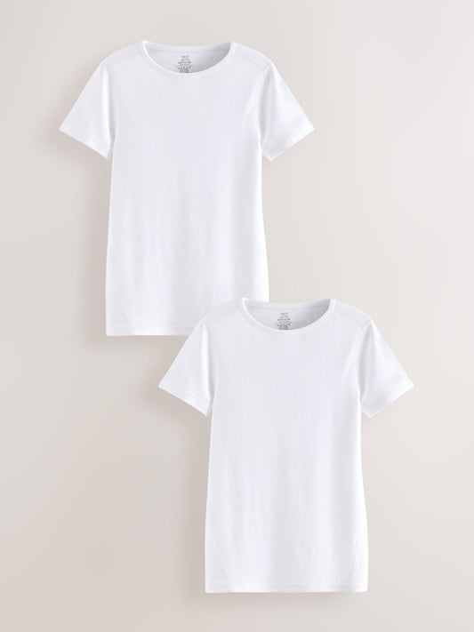 White Kind to Skin T-Shirts 2 Pack (12mths-12yrs) image 1