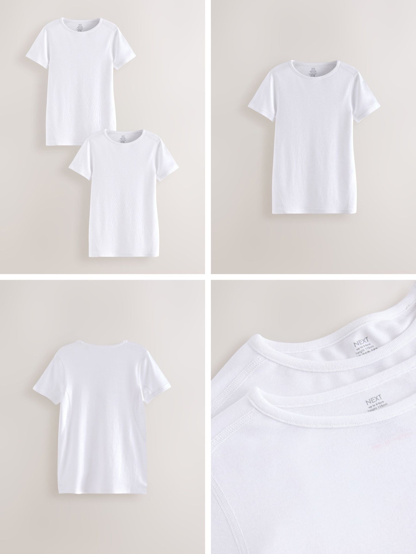 White Kind to Skin T-Shirts 2 Pack (12mths-12yrs) image 2