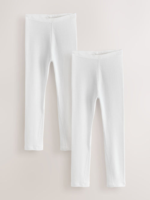 White Kind to Skin Leggings 2 Pack (9mths-12yrs) image 1