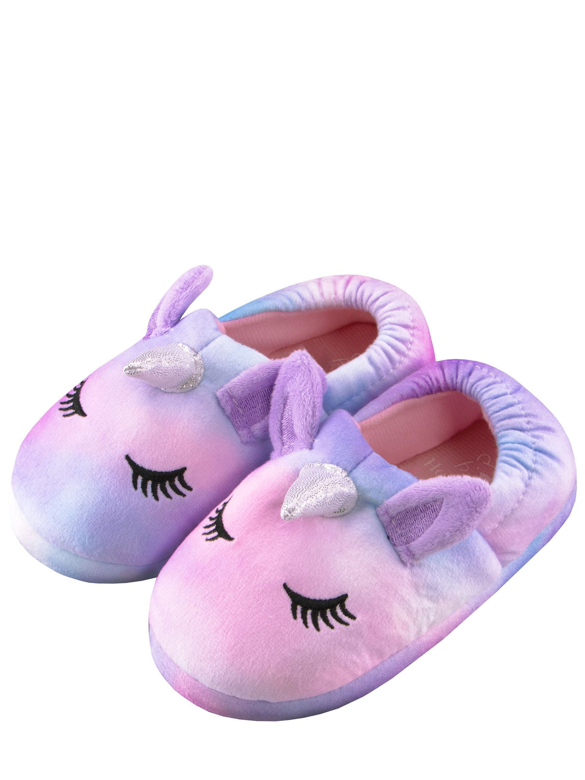Harry Bear Pink Tie Dye Unicorn 3D Horn & Ears Slippers - image 1