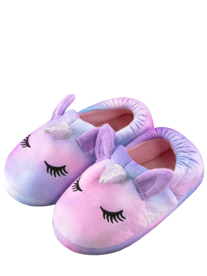 Harry Bear Pink Tie Dye Unicorn 3D Horn & Ears Slippers - image 1