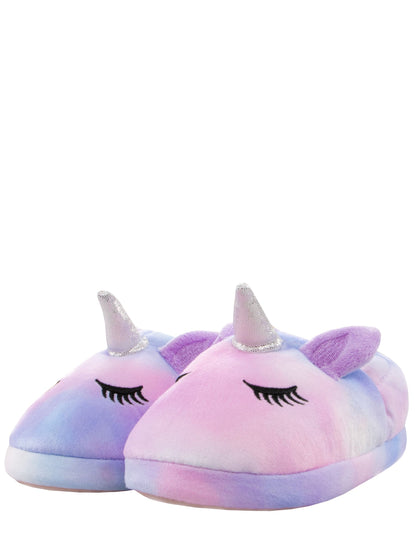 Harry Bear Pink Tie Dye Unicorn 3D Horn & Ears Slippers - image 2