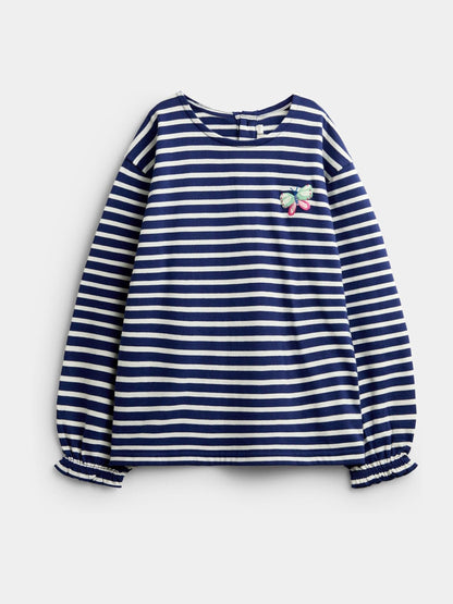 Dsiney Kidz - JoJo Maman Bébé Navy Blue Butterfly 3-Pack Long Sleeve T-Shirts image 3