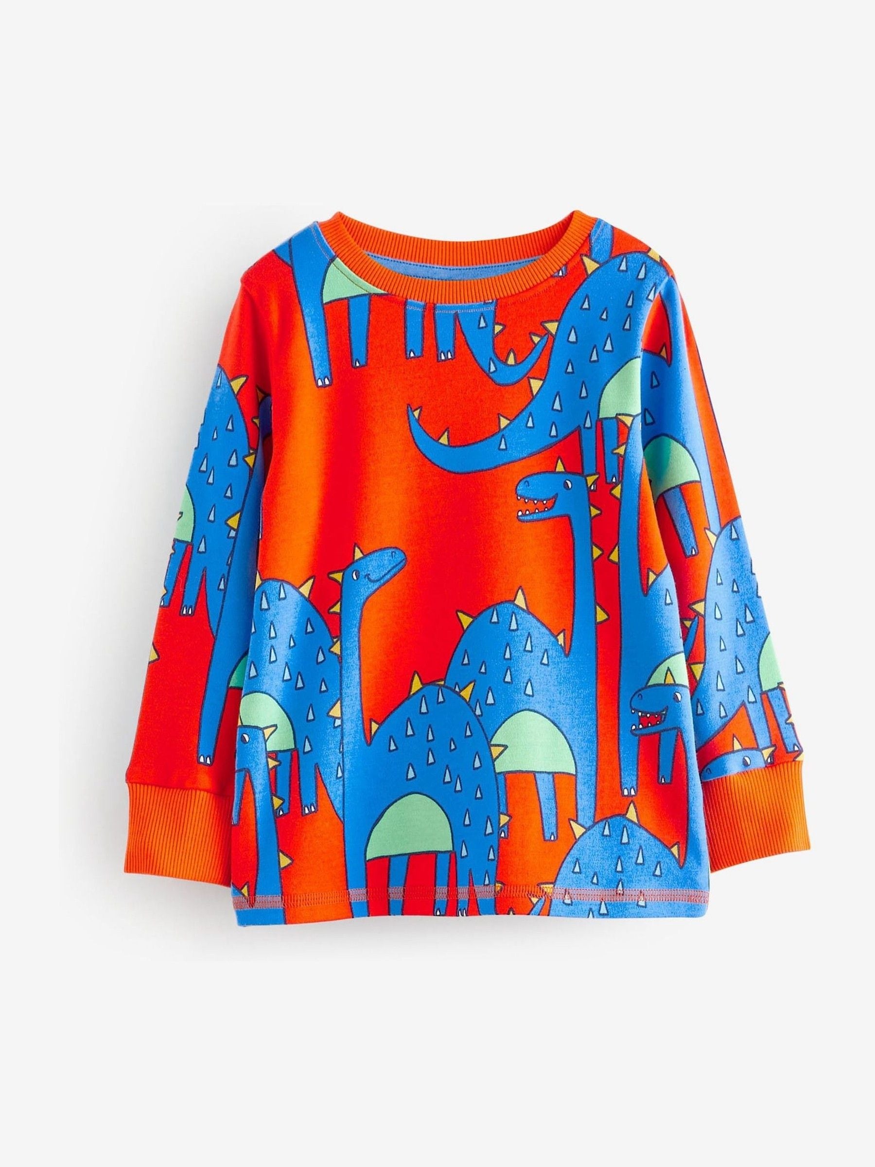 Multi Bright Dinosaur Snuggle Pyjamas 3 Pack (9mths-8yrs) image 3