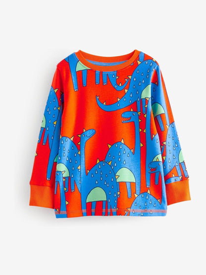 Multi Bright Dinosaur Snuggle Pyjamas 3 Pack (9mths-8yrs) image 3