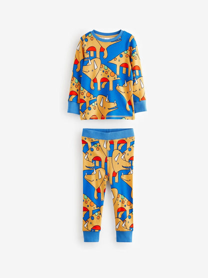 Multi Bright Dinosaur Snuggle Pyjamas 3 Pack (9mths-8yrs) image 5